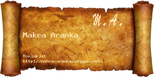 Makra Aranka névjegykártya