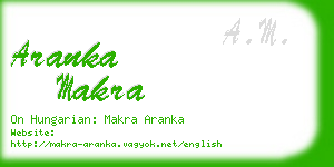 aranka makra business card